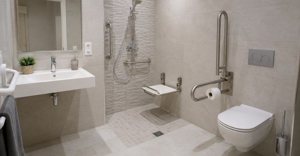 Cuarto de baño adaptado a persona con reducida movilidad